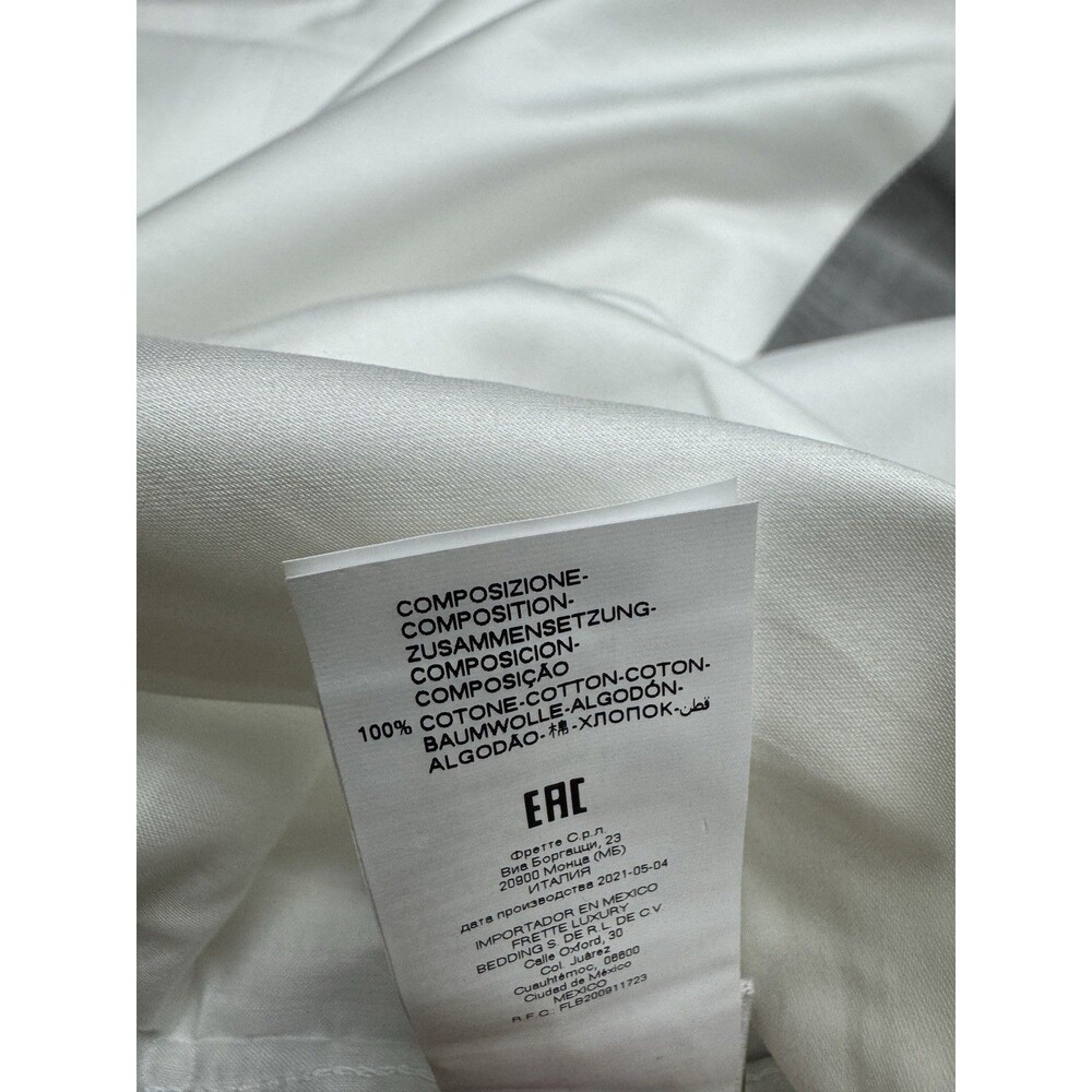 Frette Queen Bold Duvet Cover , Milk/Slate Grey , 100% Cotton, Made In Italy - Picture 10 of 10